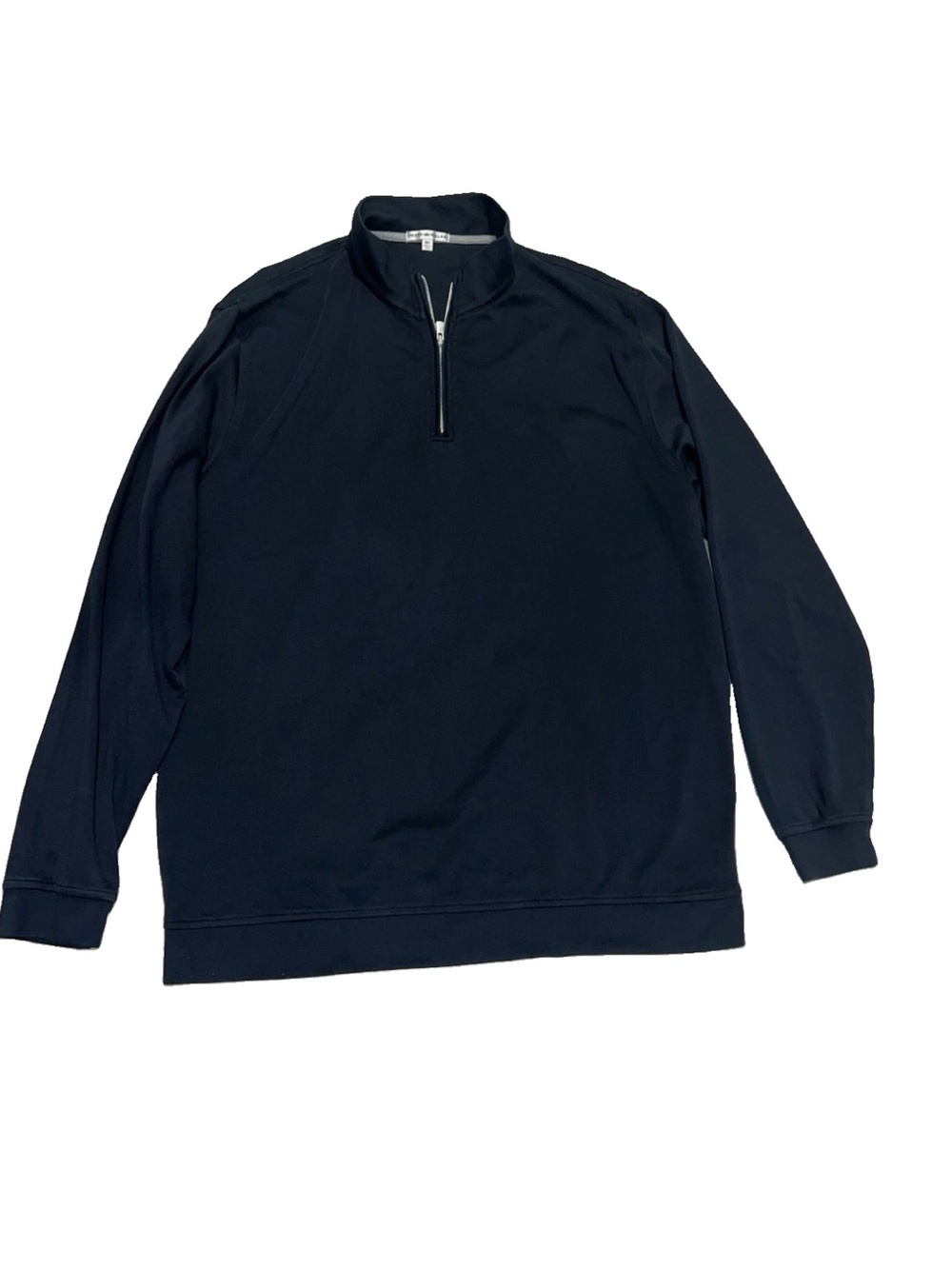PETER MILLAR Quarter Zip 1/4 Pullover Sweater Black Men's 2XL 100% Cotton